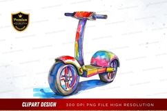 Colorful electric scooter clipart png Product Image 1