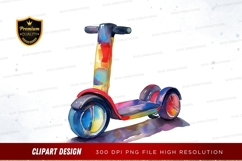 Colorful scooter clipart png Product Image 1
