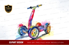 Colorful scooter clipart png Product Image 1