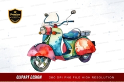 Colorful scooter clipart png Product Image 1
