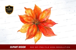 Vibrant poinsettia flower clipart png Product Image 1