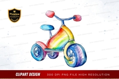 Colorful tricycle clipart png Product Image 1