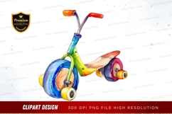 Colorful tricycle clipart png Product Image 1