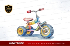 Colorful children's tricycle clipart png Product Image 1