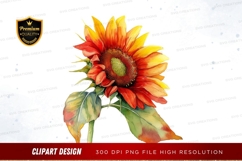 Vibrant sunflower clipart png Product Image 1