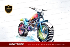 Colorful off-road motorcycle clipart png Product Image 1
