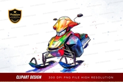 Colorful snowmobile clipart png Product Image 1