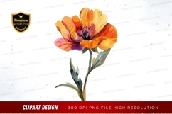 Vibrant orange flower clipart png Product Image 1