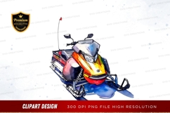 Vibrant snowmobile clipart png Product Image 1