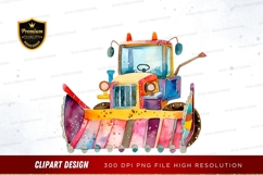 Colorful tractor clipart png Product Image 1
