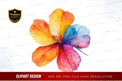 Colorful flower clipart png Product Image 1