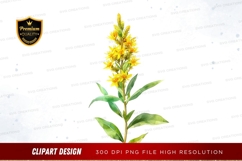 Yellow flower clipart png Product Image 1