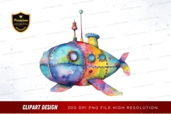 Colorful submarine clipart png Product Image 1
