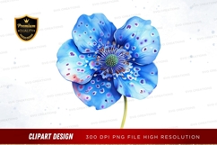 Blue flower clipart png Product Image 1