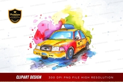 Vibrant taxi clipart png Product Image 1