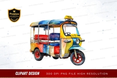 Colorful tuk-tuk clipart png Product Image 1