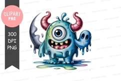 Playful monster clipart png Product Image 1