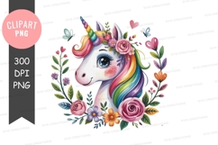 Whimsical unicorn with floral crown Product Image 1