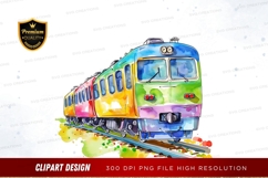 Colorful train clipart png Product Image 1