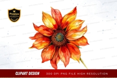 Vibrant sunflower clipart png Product Image 1