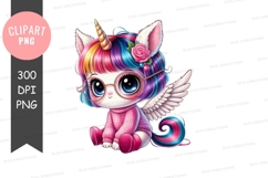 Magical unicorn kitten clipart png Product Image 1
