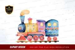 Colorful train clipart png Product Image 1