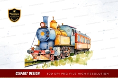 Vintage steam train clipart png Product Image 1