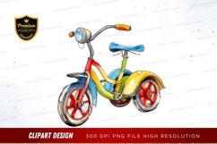 Colorful children's tricycle clipart png Product Image 1
