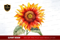 Vibrant sunflower clipart png Product Image 1