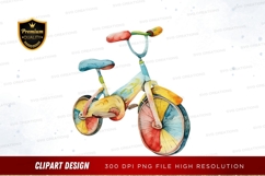 Colorful children's tricycle clipart png Product Image 1