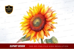 Vibrant sunflower clipart png Product Image 1