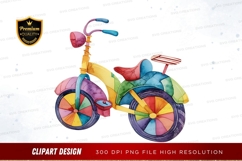 Colorful tricycle clipart png Product Image 1