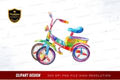 Colorful children's tricycle clipart png Product Image 1