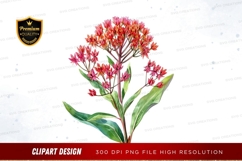Vibrant red flower clipart png Product Image 1