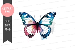 Colorful butterfly clipart png Product Image 1
