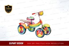 Colorful children's tricycle clipart png Product Image 1