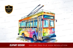 Colorful trolley clipart png Product Image 1