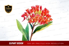 Vibrant red flowers clipart png Product Image 1