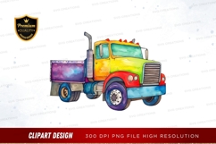 Colorful truck clipart png Product Image 1