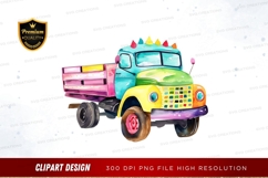 Colorful dinosaur truck clipart png Product Image 1