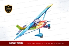 Colorful biplane clipart png Product Image 1