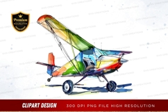 Colorful biplane clipart png Product Image 1