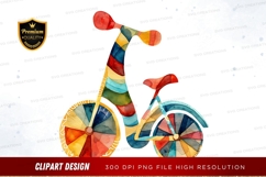 Colorful bicycle clipart png Product Image 1