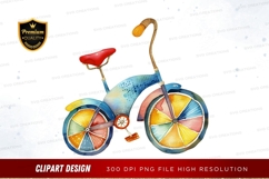 Colorful tricycle clipart png Product Image 1