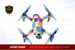 Colorful drone clipart png Product Image 1