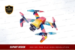 Colorful drone clipart png Product Image 1