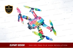 Colorful drone clipart png Product Image 1