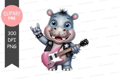 Rockin' hippo clipart png Product Image 1