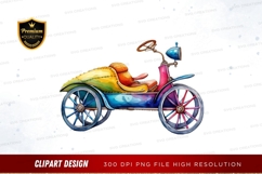 Colorful vintage tricycle clipart png Product Image 1