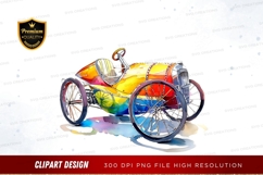 Vintage race car clipart png Product Image 1